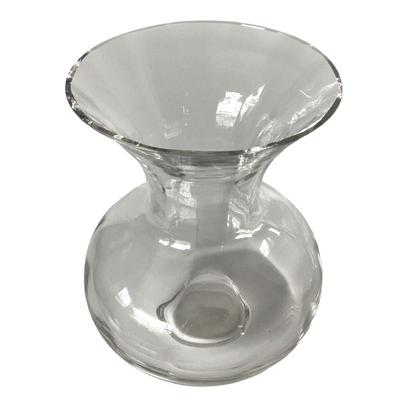 Devon By Wedgwood Hand Blown Clear Crystal Optical Floral Art Vase Vintage EUC - Picture 12 of 16